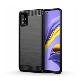   Forcell Carbon hátlap tok Samsung A716 Galaxy A71 5G, fekete
