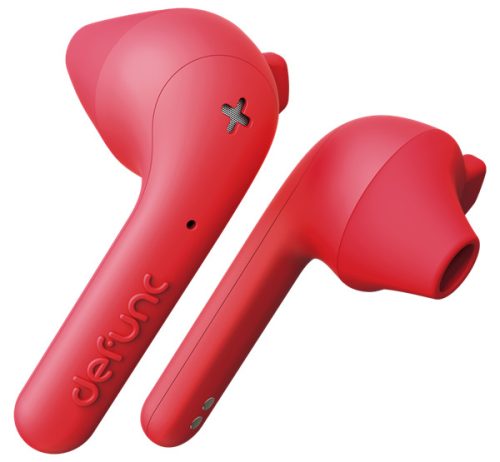 DeFunc TRUE Basic vezeték nélküli sztereó bluetooth fülhallgató, piros