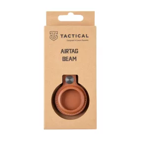 Tactical Apple AirTag bőr kulcstartó, barna