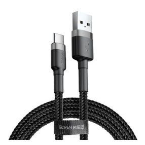   Baseus Cafule USB / USB-C töltő- és adatkábel, 2m, szürke/fekete