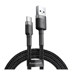   Baseus Cafule USB / USB-C töltő- és adatkábel, 1m, szürke-fekete