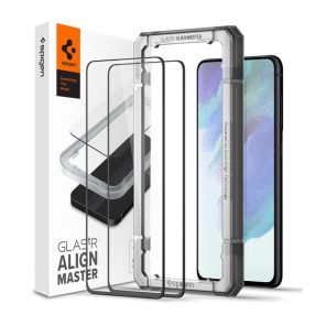   Spigen AlignMaster Glas.tR Samsung Galaxy S21 FE 5G Tempered kijelzővédő fólia (2db)