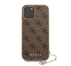 Guess 4G Charms Apple iPhone 12 Pro Max hátlap tok, barna