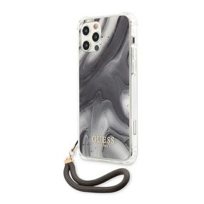   Guess TPU Marble Apple iPhone 12 Pro Max hátlap tok, szürke