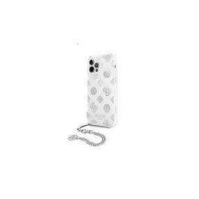   Guess PC Chain Peony Apple iPhone 12 Pro Max hátlap tok, ezüst