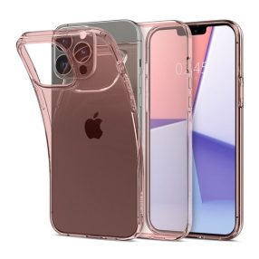   Spigen Crystal Flex Apple iPhone 13 Pro Max tok, Rose Crystal, rózsaszín-átlátszó