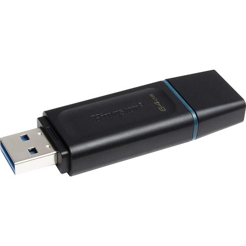 Kingston DataTraveler Exodia 64GB, USB 3.2 pendrive, fekete-kékeszöld (DTX/64GB)