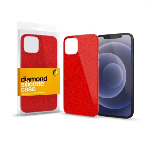 Xprotector Diamond szilikon hátlap tok, Apple iPhone 13 Pro Max, piros