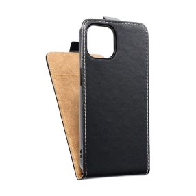 Flip tok szilikon belsővel Apple iPhone 13, fekete