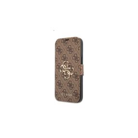   Guess PU 4G Metal Logo Apple iPhone 13 Pro Max flip tok, barna