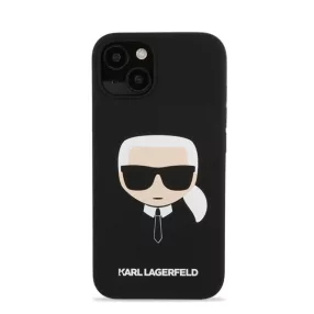   Karl Lagerfeld Head Liquid szilikon hátlap tok Apple iPhone 13 mini, fekete