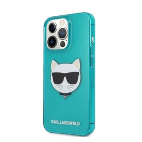   Karl Lagerfeld Choupette Head szilikon hátlap tok Apple iPhone 13 Pro, kék