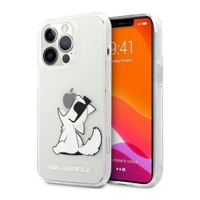   Karl Lagerfeld Choupette Eat hátlap tok Apple iPhone 13 Pro, átlátszó