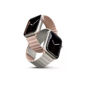   Uniq Revix mágneses szilikon szíj Apple Watch 42/44/45/49mm, rózsaszín/bézs