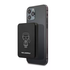   Karl Lagerfeld Magsafe Power bank / külső akkumulátor, 3000mAh Li-ion, fekete