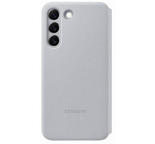 Samsung Galaxy S22 LED View Cover, gyári flip tok, szürke, EF-NS901PJ