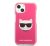 Karl Lagerfeld Choupette Head TPE szilikon hátlap tok Apple iPhone 13, rózsaszín