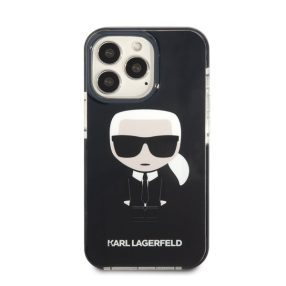   Karl Lagerfeld Ikonik hátlap tok Apple iPhone 13 Pro, fekete