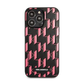   Karl Lagerfeld Monogram Plaque hátlap tok Apple iPhone 13 Pro, rózsaszín