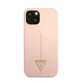  Guess Silicone Line Triangle Apple iPhone 13 hátlap tok, rószaszín