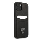 Guess Saffiano Double Card Apple iPhone 13 mini bőr hátlap tok, fekete