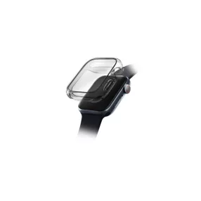   Uniq Garde Hybrid Apple Watch 45mm tok, tempered kijelző fóliával, fekete-átlátszó