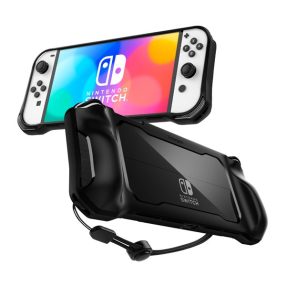 Spigen Rugged Armor Nintendo Switch OLED grip tok, fekete