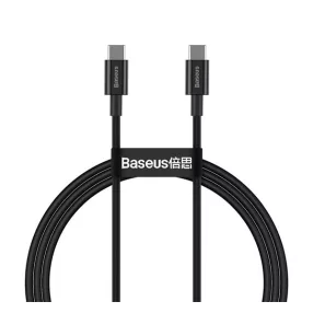   Baseus Superior USB-C / USB-C gyorstöltő töltő- és adatkábel, 1m, fekete