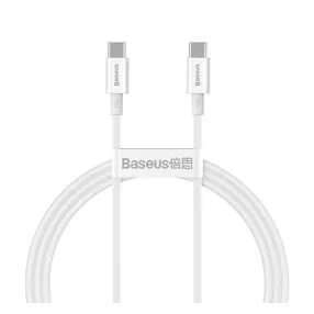  Baseus Superior Type-C - Type-C gyorstöltő adatkábel, 1m, fehér