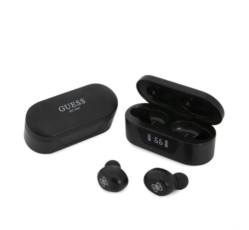 Guess 5H Classic Logo True Wireless bluetooth headset, fekete