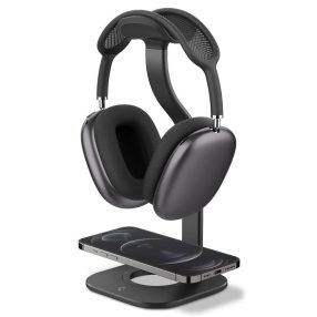   Spigen Nanotac Apple Airpods Max Stand MagFit, Magsafe asztali töltőpad és Apple AirPods Max tartó állvány, fekete