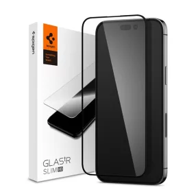   Spigen Glas.tR SLIM HD Apple iPhone 14 Pro Tempered kijelzővédő fólia, fekete