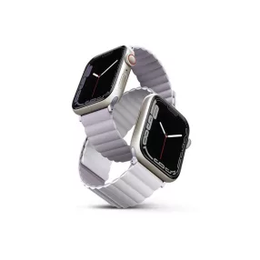   Uniq Revix mágneses szilikon szíj Apple Watch 38/40/41mm, lila/fehér