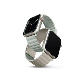   Uniq Revix mágneses szilikon szíj Apple Watch 38/40/41mm, zsálya/bézs