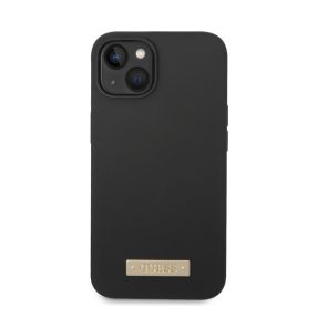   Guess Silicone Metal Logo MagSafe Apple iPhone 14 Plus hátlap tok, fekete