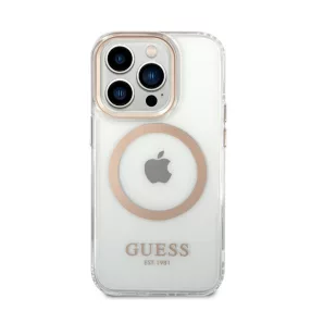   Guess Transparent MagSafe Apple iPhone 14 Pro hátlap tok, arany