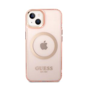   Guess Translucent MagSafe Apple iPhone 14 Plus hátlap tok, rózsaszín