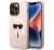 Karl Lagerfeld Head Liquid szilikon hátlap tok Apple iPhone 14 Pro, rószaszín