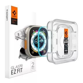   Spigen Glas.tR EZ Fit Apple Watch Ultra 2 / 1 49mm tempered kijelzővédő fólia felhelyező kerettel (2db)