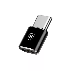 Baseus USB-C - microUSB-A adapter, fekete