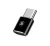 Baseus USB-C - microUSB-A adapter, fekete