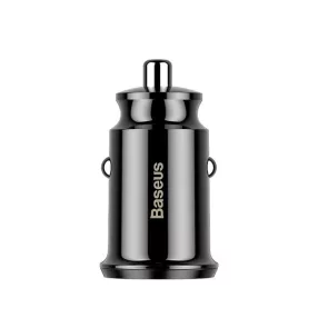   Baseus Grain autós szivargyújtó töltő 2xUSB-A 5V 3.1A, fekete