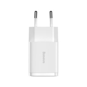 Baseus hálózati gyorstöltő 2xUSB, 10.5W, fehér