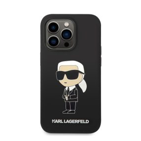   Karl Lagerfeld Liquid Ikonik NFT szilikon hátlap tok Apple iPhone 14 Pro Max, fekete