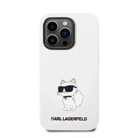   Karl Lagerfeld Liquid Choupette NFT szilikon hátlap tok Apple iPhone 14 Pro, fehér