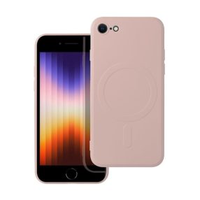   Magsafe szilikon tok Apple iPhone SE 2022/SE 2020/8/7, rózsaszín