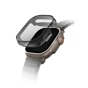   Uniq Garde Hybrid Apple Watch UItra 2/1 (49mm) tok, tempered kijelző fóliával, fekete-átlátszó