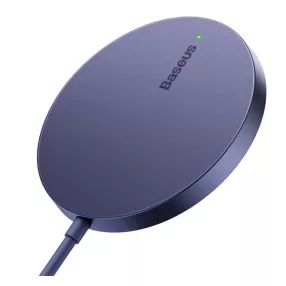 Baseus Simple MagSafe vezeték nélküli töltő, 15W, lila
