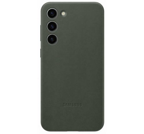 Samsung Galaxy S23+ Leather Cover, gyári bőr tok, zöld, EF-VS916LG