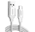 Ugreen US288 USB-C / USB gyorstöltő- és adatkábel, 2m, fehér